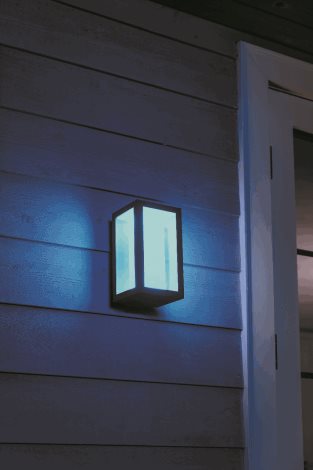 17429/30/P7 Hue WACA Impress venkovní nástěnné LED svítidlo 2x8W 1180lm 2200-6500K RGB IP44 černá 12