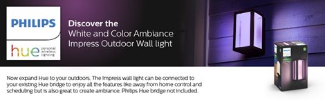 17429/30/P7 Hue WACA Impress venkovní nástěnné LED svítidlo 2x8W 1180lm 2200-6500K RGB IP44 černá 31