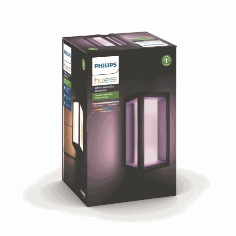 17429/30/P7 Hue WACA Impress venkovní nástěnné LED svítidlo 2x8W 1180lm 2200-6500K RGB IP44 černá 4