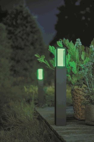 17432/30/P7 Hue WACA Impress venkovní sloupkové LED svítidlo 2x8W 1180lm 2200-6500K RGB IP44 černá 11