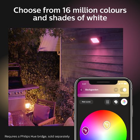 17435/30/P7 Hue WACA Discover venkovní nástěnné LED svítidlo 79W 2300lm 2200-6500K RGB IP44 černá 41