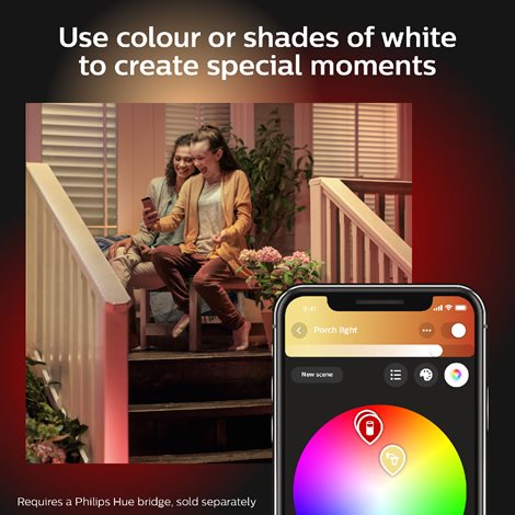 17435/30/P7 Hue WACA Discover venkovní nástěnné LED svítidlo 79W 2300lm 2200-6500K RGB IP44 černá 46