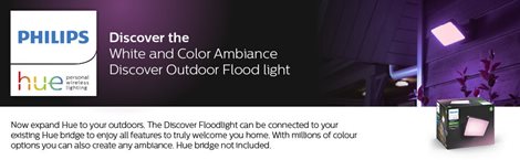 17435/30/P7 Hue WACA Discover venkovní nástěnné LED svítidlo 79W 2300lm 2200-6500K RGB IP44 černá 48