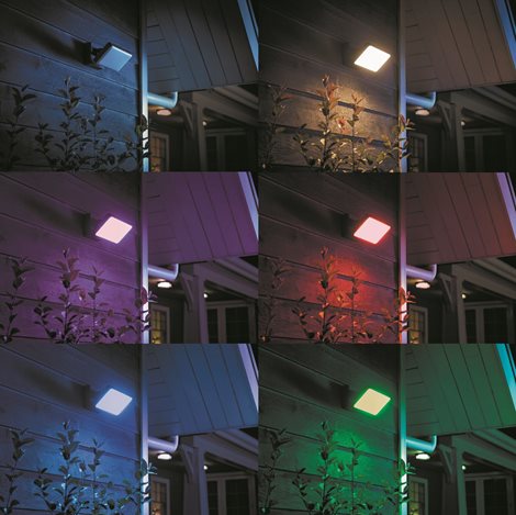 17435/30/P7 Hue WACA Discover venkovní nástěnné LED svítidlo 79W 2300lm 2200-6500K RGB IP44 černá 52