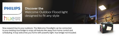 17436/30/P7 Hue White Welcome venkovní nástěnné LED svítidlo 28W 2300lm 2700K IP44 černý 37