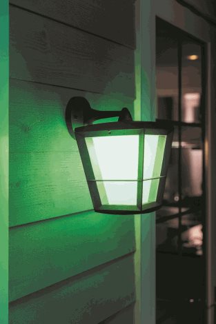 17440/30/P7 Hue WACA Econic venkovní nástěnné LED svítidlo 15W 1150lm 2200-6500K RGB IP44 černá 17