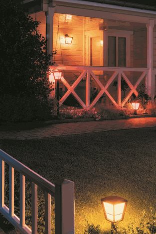 17440/30/P7 Hue WACA Econic venkovní nástěnné LED svítidlo 15W 1150lm 2200-6500K RGB IP44 černá 18