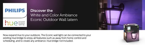 17440/30/P7 Hue WACA Econic venkovní nástěnné LED svítidlo 15W 1150lm 2200-6500K RGB IP44 černá 28