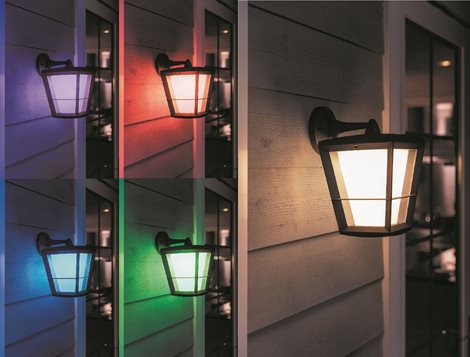 17440/30/P7 Hue WACA Econic venkovní nástěnné LED svítidlo 15W 1150lm 2200-6500K RGB IP44 černá 35