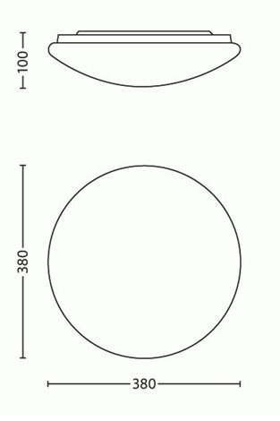 31802/31/16 Suede přisazené LED svítidlo 1x24W 2350lm 4000K IP20 38cm, bílé 5