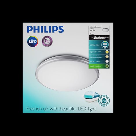 34347/87/P0 Guppy SVÍTIDLO STROPNÍ LED 17W 1700lm 2700K IP44, bílá/šedá 3