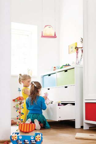 41071/19/16 Dětské závěsné svítidlo Philips Buddy Swing E27 15W, růžové 2