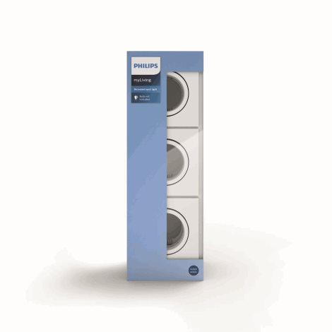 50193/31/PN Enneper podhledové svítidlo GU10 3x5,5W bez zdroje hranaté 9cm IP20, bílé 3