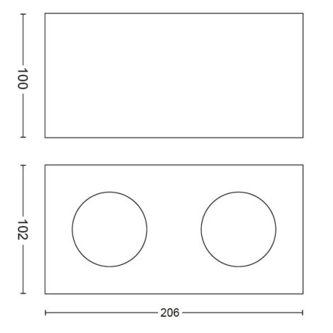 50492/31/P0 Box stropní bodové LED 2x4,5W 1000lm 2200-2700K IP20 WarmGlow, bílé 7