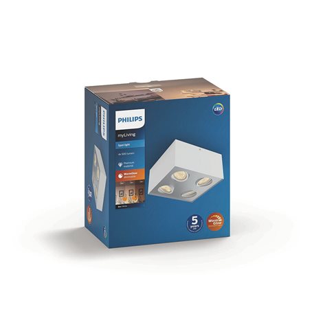 50494/31/P0 Box stropní bodové LED svítidlo 4x4,5W 2000lm 2200-2700K IP20 WarmGlow, bílé 4