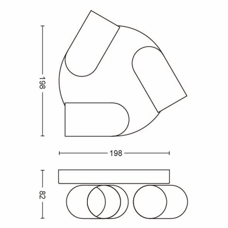 50583/31/PN Pongee bodové svítidlo 3x GU10 5,5W bez zdroje IP20, bílé 7