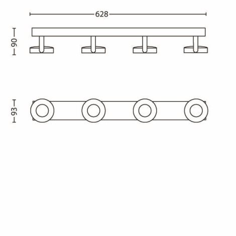 53174/31/16 Clockwork bodové LED svítidlo 4x4,5W 2000lm 2700K stmívatelné IP20, bílé 5