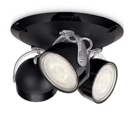Bodové LED svítidlo Philips Dyna 53233/30/16 3x3W 2700K, černé 