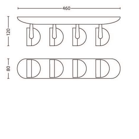 53234/31/16 Dyna SVÍTIDLO BODOVÉ LED 4x3W 1080lm 2700K, bílá 5
