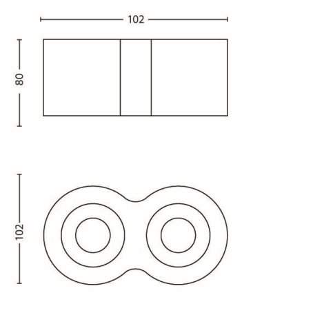 53302/30/16 Stropní bodové LED svítidlo Philips Phase 2x4,5W 1000lm 2700K, černé 6