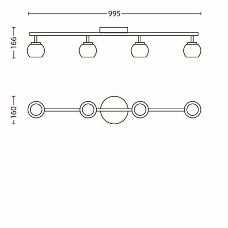 53324/17/16 Balla SVÍTIDLO BODOVÉ LED 4x4W 1320lm 2700K, bílá/chrom 6