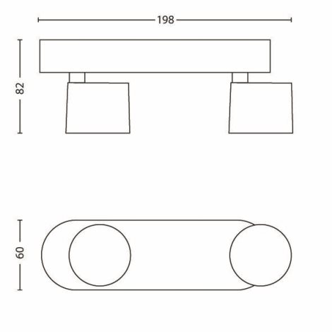 56242/48/16 Star bodové LED svítidlo 2x4,5W 1000lm 2700K stmívatelné IP20, hliník 8