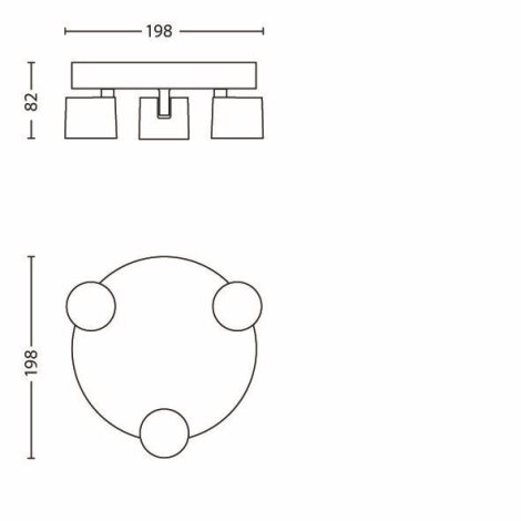56243/48/16 Star bodové LED svítidlo 3x 4,5W 1500lm 2700K stmívatelné IP20, hliníkové 4