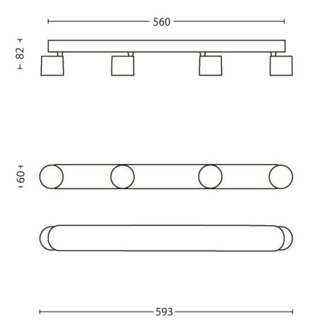 56244/31/16 Star bodové LED svítidlo 4x 4,5W 2000lm 2700K stmívatelné IP20, bílé 6