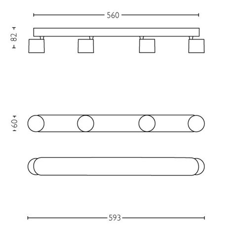 56244/31/P0 Star bodové LED svítidlo 4x 4,5W 2000lm 2200-2700K stmívatelné IP20, bílé 7