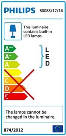 Zápustné LED svítidlo Philips Rastaban 80088/17/16 20W 1880lm 4000K, matný chrom 6