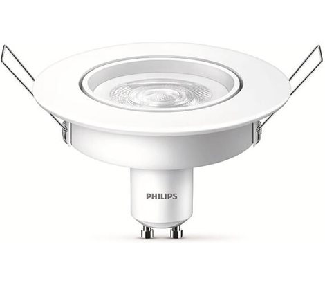 Frame podhledové svítidlo GU10 LED 1x3W 250lm 2700K 9cm kulaté IP20, bílé 1