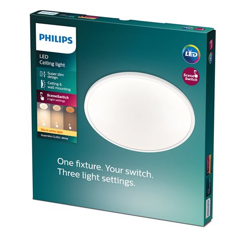 Clear přisazené LED svítidlo 1x15W 1300lm 2700K krokové stmívání IP20 25cm, bílé 5