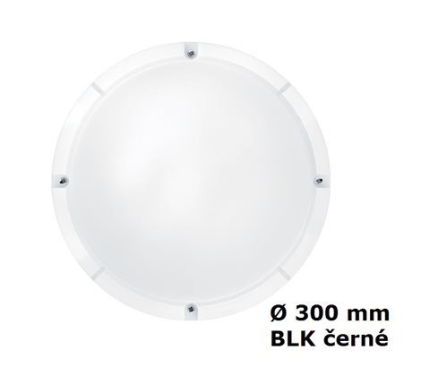 LARA LED 300 1200 840 BLK LED svítidlo kruhové přisazené s IP65 černé 13W 4000K 1200lm 1