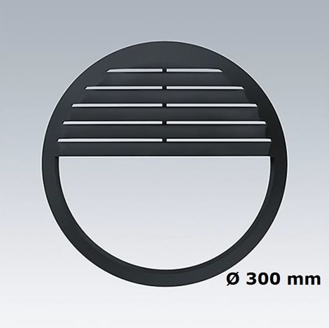 LARA EYELID GRILLE TRIM LARGE 300 BLK Rámeček černý 300mm oční víčko s mřížkou 2