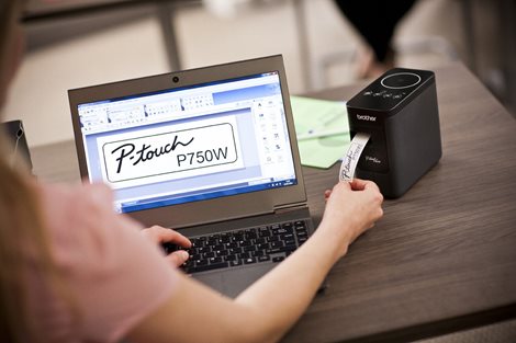 PT-P750W tiskárna samolepících štítků, pásky 6-24mm, automatický odstřih + poloodstřih 9