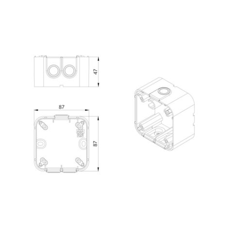 Box for surface mounting Indoor 180 2