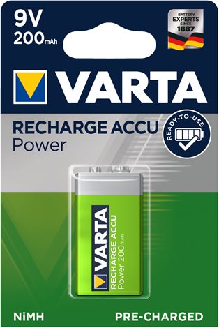 56722 9V blok 200 mAh, Ni-MH