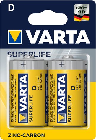 R20 2020 baterie Varta velké mono Superlife
