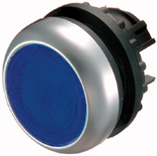 M22-DL-B ovl.hlavice prosv.modrá
