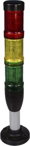 SL4-100-L-RYG-24LED Signalizacní sloupek D=40mm, komplet, cervená-žlutá-zelená, 24V AC/DC
