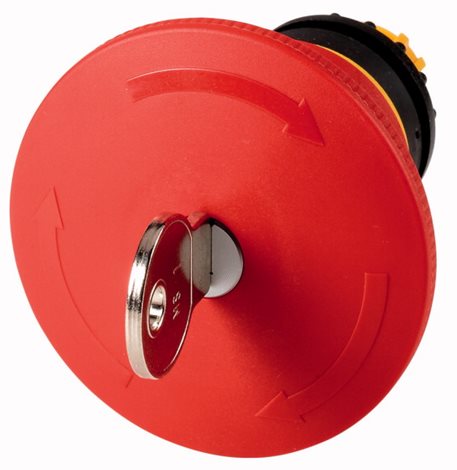 M22-PVS45P-MS1 Ovládací hlavice nouzového zastavení se zámkem MS1, 45mm