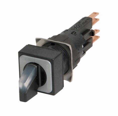 Q18LWK1R-WS Ovládací hlavice přep. prosvětlená, dvoupolohová, 18x18mm, s aret., bez žárov.
