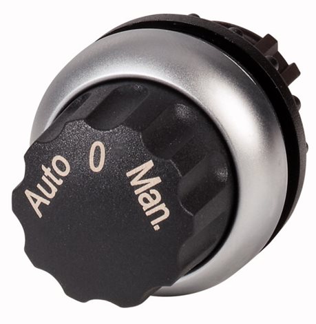 M22-WR3-X94 Ovládací hlavice přepínače, otočná hlavice, s aretací, kroužek titan, 60st, AU