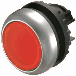 M22-DL-R ovl.hlavice prosv.rudá