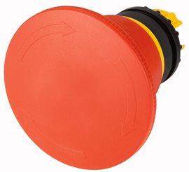 M22-PVT45P Ovládací hlavice nouzového zastavení otočná bez prosvětlení červená pr. 45