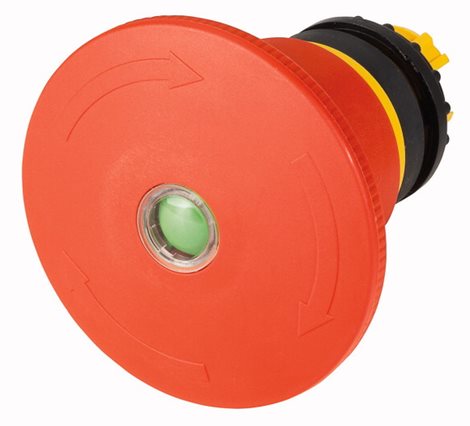 M22-PVT45P-MPI Ovládací hlavice nouzového zastavení, otočná, s mechanickou signalizací sta