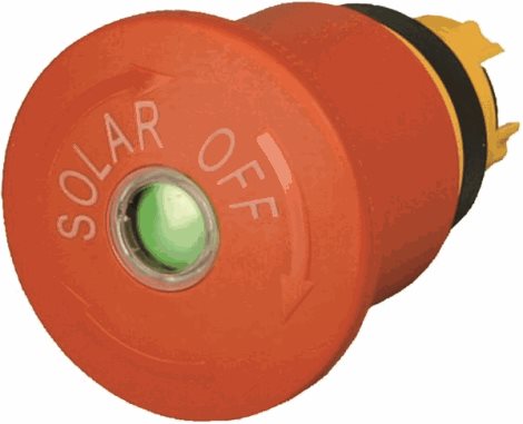 M22-SOL-PVT45P-MPIQ Ovládací hlavice nouzového zastavení, s mech. signalizací stavu, SOLAR 2