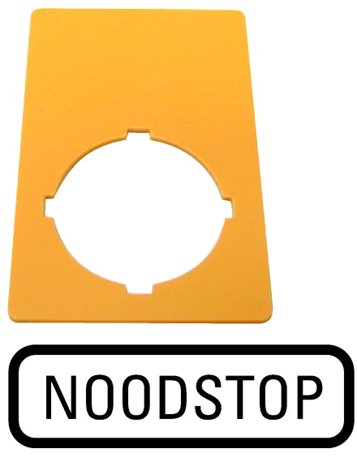 M22-XZK-NL99 Označ. štítek nouzového zastavení, IP66, 33x50, NL