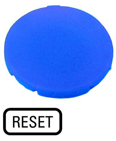 M22-XD-B-GB14 Tlačítková výplň, bez prosvětlení, zapuštěná, RESET, modrá