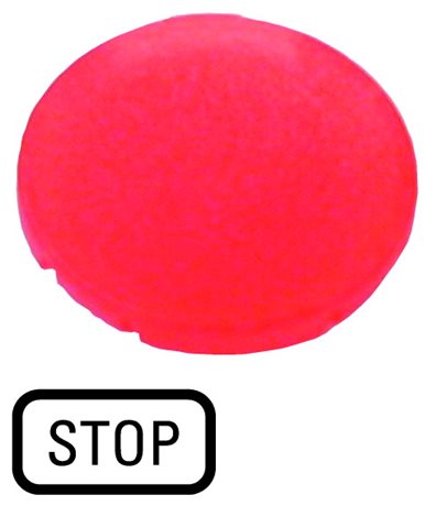 M22-XDL-R-GB0 Čočky do prosvětlených tlačítek, plochá, STOP, červená